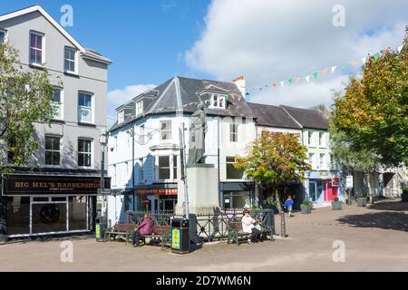 Nott Square, Carmarthen (Caerfyrddin), Carmarthenshire, Wales, Großbritannien Stockfoto