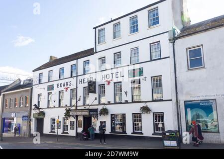 Boar's Head Hotel aus dem 17. Jahrhundert, Lammas Street, Carmarthen (Caerfyrddin), Carmarthenshire (Sir Gaerfyrddin), Wales, Vereinigtes Königreich Stockfoto