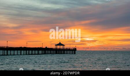 Sonnenaufgang vom midland Beach Staten Island Stockfoto