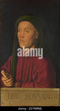 Titel: Portrait of a Young man Ersteller: Jan van Eyck Datum: 1432 Medium: Öl auf Tafel Maße: 33.4 x 19 cm Ort: National Gallery, London Stockfoto