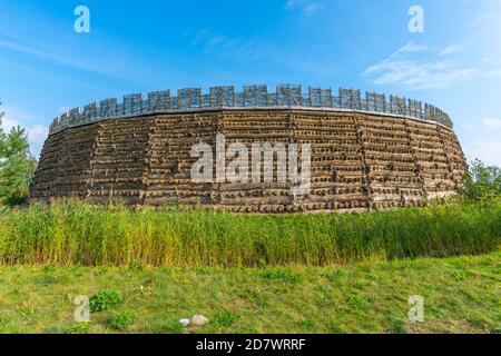 Nachbildung der 1,000 Jahre alten slawischen Festung Slawenburg Raddusch, Oberspreewald Spree, Brandenburg, Ostdeutschland, Europa Stockfoto