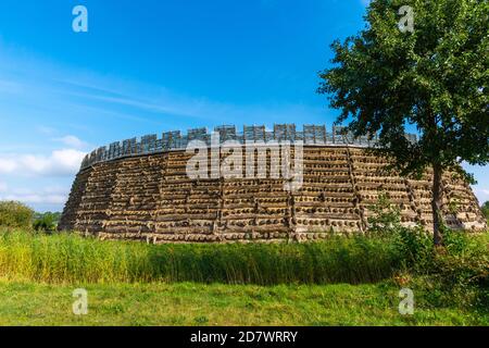 Nachbildung der 1,000 Jahre alten slawischen Festung Slawenburg Raddusch, Oberspreewald Spree, Brandenburg, Ostdeutschland, Europa Stockfoto