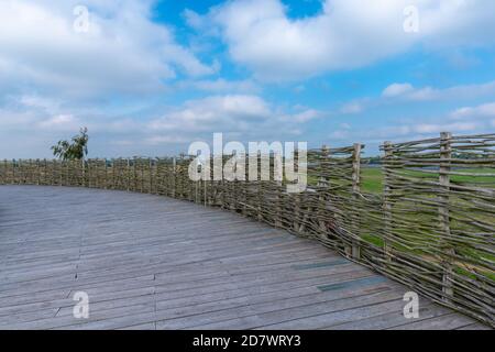 Nachbildung der 1,000 Jahre alten slawischen Festung Slawenburg Raddusch, Oberspreewald Spree, Brandenburg, Ostdeutschland, Europa Stockfoto