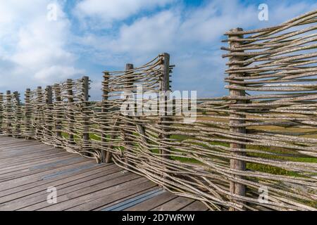 Nachbildung der 1,000 Jahre alten slawischen Festung Slawenburg Raddusch, Oberspreewald Spree, Brandenburg, Ostdeutschland, Europa Stockfoto