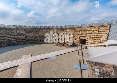 Nachbildung der 1,000 Jahre alten slawischen Festung Slawenburg Raddusch, Oberspreewald Spree, Brandenburg, Ostdeutschland, Europa Stockfoto