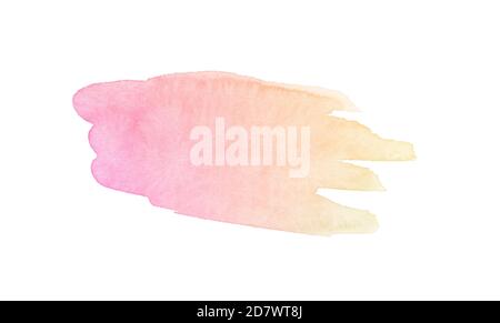 Schöne bunte Aquarell-Schmierpinsel zum Malen. Bunte Pinselstreicheln Stockfoto