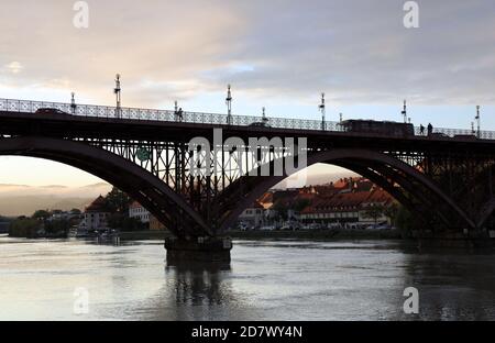Alte Brücke Von Maribor Stockfoto