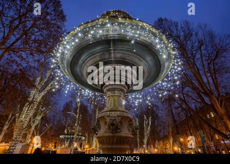 Advent Dekoration auf Promenade in Zagreb, Kroatien Stockfoto