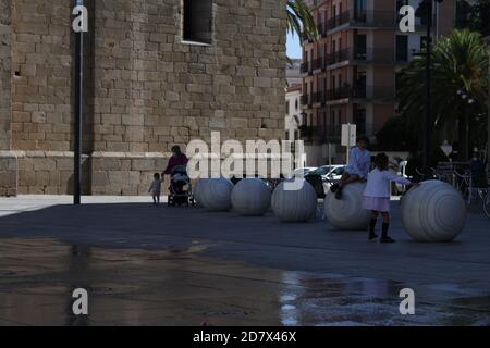 Plaza de España de Villanueva de la Serena (Badajoz, Extremadura, España) en octubre de 2020. / ANA BORNAY Stockfoto