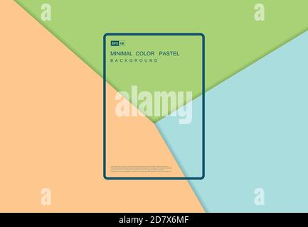 Abstrakt Pastell Farbe Papier Schnitt Vorlage Design Kunstwerk Hintergrund. Verwenden Sie für Anzeige, Poster, Kunstwerk, Template-Design, Druck. Illustration Vektor eps10 Stock Vektor