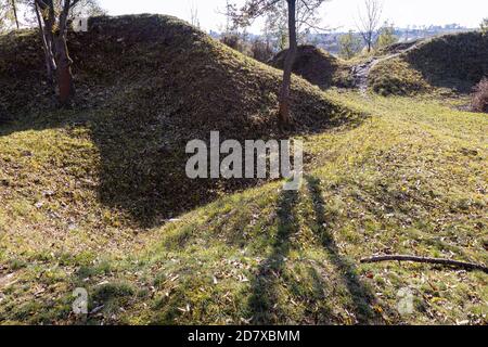 Národní přírodní památka U Nového mlýna, prirodni rezervace Prokopske udoli, Hlubocepy, Praha, Ceska republika Stockfoto