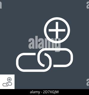 Link Building Vector Glyph-Symbol Stock Vektor
