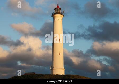 Leuchtturm Norre Lyngvig bei Hvide Sande; Dänemark; Nørre Lyngvig Fyr, Dänemark Stockfoto