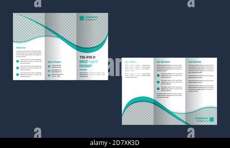 Tri Fold Broschüre Design Template Für Ihr Unternehmen Stock Vektor