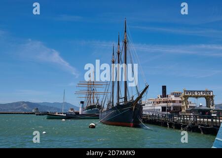 Hyde St Pier, San Francisco, Kalifornien, USA Stockfoto