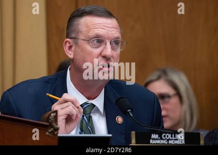 Rep. Doug Collins, R-G.A., spricht während einer Aufkampffällierung des Justizausschusses des US-Repräsentantenhauses, um am Mittwoch, den 3. April 2019, Vorladungen an Beamte der Trump-Regierung auf dem Kapitol zu erdenken. Quelle: Alex Edelman/The Photo Access Stockfoto