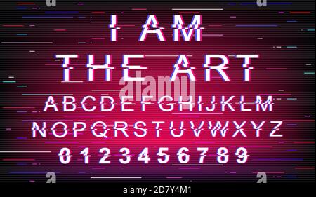 Ich bin die Art Glitch Schriftvorlage Stock Vektor