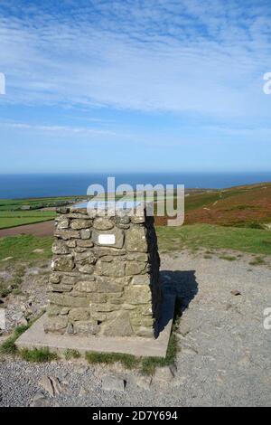 St. Agnes Beacon & Trig Point, St. Agnes, Cornwall, England, Großbritannien im September Stockfoto