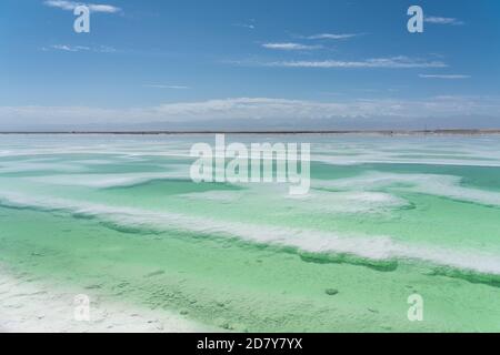 Luftbild von Salzseen, natürliche Landschaft. Foto in Qinghai, China. Stockfoto