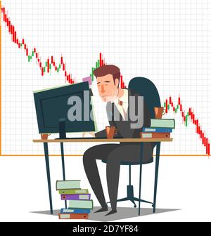 Vektor-Illustration für Börsen-, Investitions- und Handelskonzept Stock Vektor