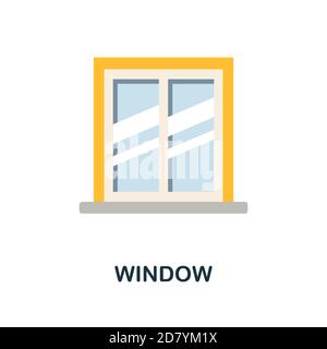 Fenstersymbol. Einfaches Element aus der Konstruktionssammlung. Creative Window Icon für Webdesign, Vorlagen, Infografiken und mehr Stock Vektor