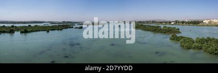 Panoramablick über den Niger, Bamako, Mali Stockfoto
