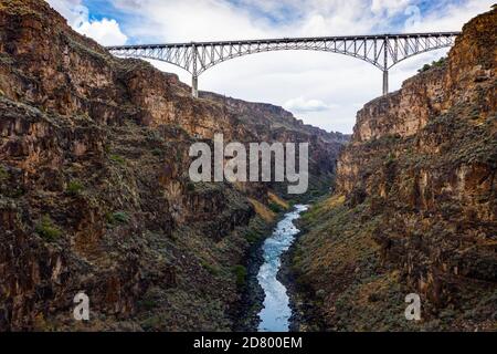 Rio Grande Gorge Bridge, Arroyo Hondo, NM, USA Stockfoto