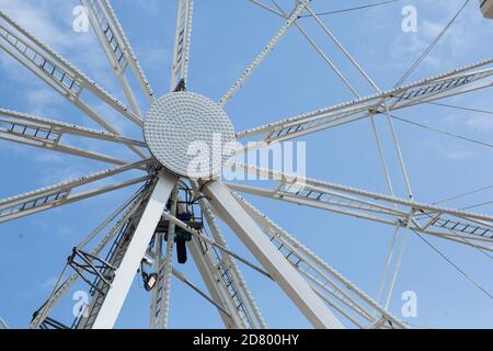 The Big Wheel, oder Ferris Wheel, Vergnügungspark, Barry Island, Glamorgan, Wales, Großbritannien Stockfoto