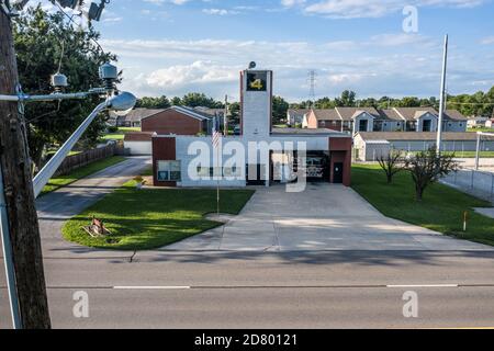 Fire Station Number 4, Firehouse #4, vom Architekten Robert Venturi, Columbus, Indiana Stockfoto