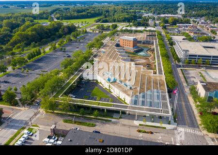 Cummins Corporate Office Building, entworfen von Kevin Roche, Columbus, Indiana Stockfoto