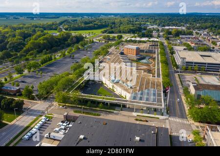 Cummins Corporate Office Building, entworfen von Kevin Roche, Columbus, Indiana Stockfoto