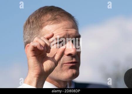 Vertreter Jim Jordan, EIN Republikaner aus Ohio, spricht während einer Pressekonferenz über Waffengewalt außerhalb des US-Kapitols in Washington, D.C., USA, am Mittwoch, 19. September 2019. Quelle: Alex Edelman/The Photo Access Stockfoto