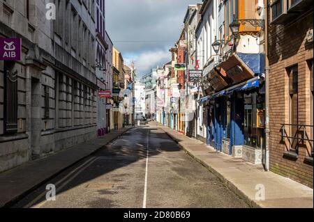 Cork, Irland. Oktober 2020. Das Stadtzentrum von Cork war heute fast menschenleer wegen der Sperre auf der 5. Etage und der Feiertage. Quelle: AG News/Alamy Live News Stockfoto