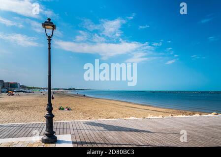 Der alte Kanalhafen von Cesenatico Stockfoto