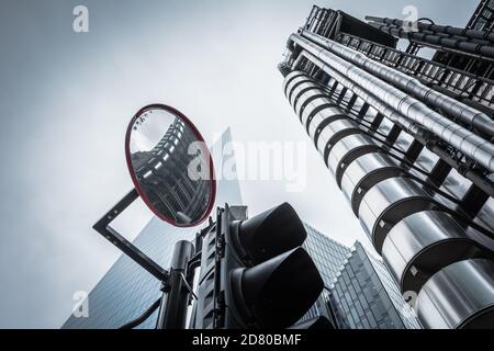 The Lloyd's Building, auch bekannt als Inside-Out Building, an der Leadenhall Street, London, EC3, UK Stockfoto