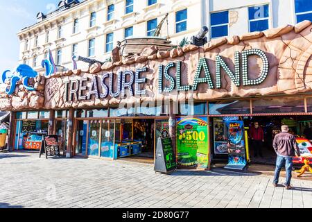 Bridlington, Yorkshire, Großbritannien, England, Bridlington Treasure Island, Bridlington Vergnügungen, Bridlington Spielhalle, Unterhaltung, Arcade, Arkaden Stockfoto