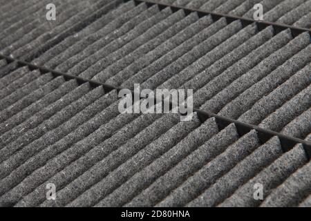 Ein Partikelfilter ist ein Gerät aus faserigen oder porösen Materialien, das feste Partikel wie Staub, Pollen, Schimmel und Bakterien entfernt. Stockfoto