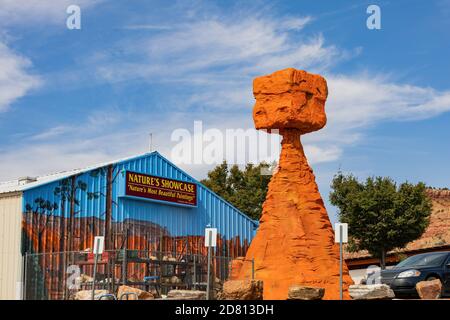 Utah, OCT 7, 2020 - Außenansicht des Nature's Showcase Stockfoto
