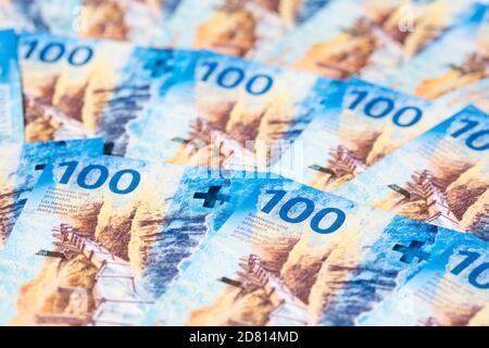 Sammlung der schweizer Banknoten (Neuauflage 2017-2019) Stockfoto