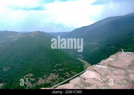 Assisi - August 2019: Blick von Rocca Maggiore Stockfoto