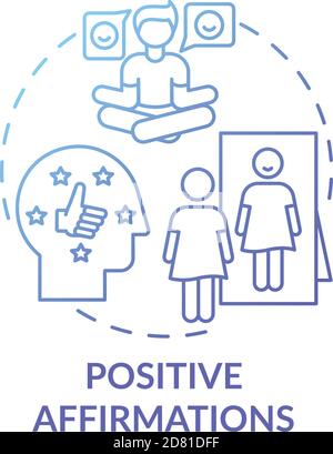 Symbol für positive Bestätigungen Stock Vektor