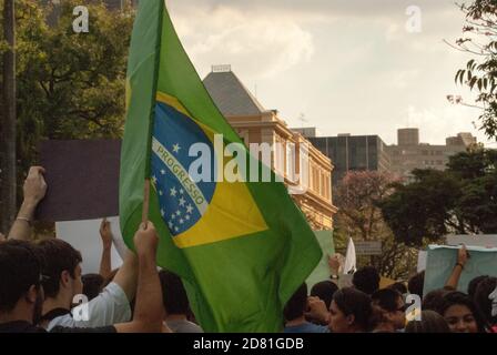 Protest fordert mehr Rechte in Belo Horizonte, Brasilien Stockfoto