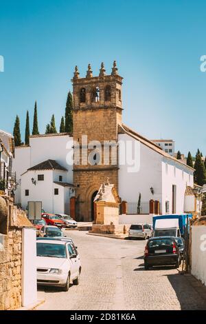 Ronda, Spanien. Alte Kirche von Padre Jesus iglesia De Padre Jesus ist EINE Kirche im gotischen Stil des 16. Jahrhunderts Stockfoto