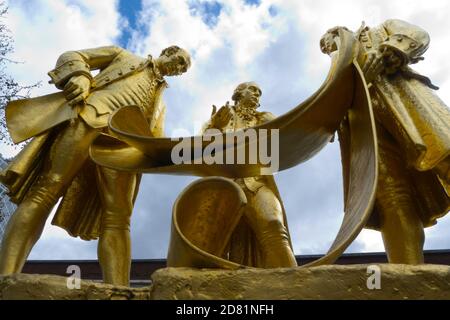 Matthew Boulton William Murdoch & James Watt Statue In Birmingham City Centre England GB Stockfoto