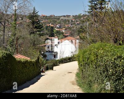 La Cumbrecita, Cordoba, Argentinien - 2020: Panoramablick auf diese touristische Stadt. Stockfoto