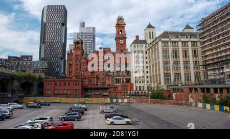 Kimpton Clocktower Hotel, Oxford St, Manchester - Blick von einer Seitenstraße der Princess St Stockfoto