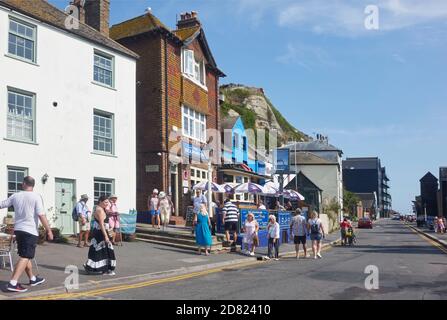 The Dolphin Pub, Rock-a-Nore Road, Hastings, East Sussex, Großbritannien Stockfoto