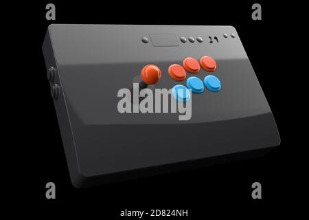 Vintage Arcade-Stick mit Joystick und Turnier-Grade-Tasten Stockfoto