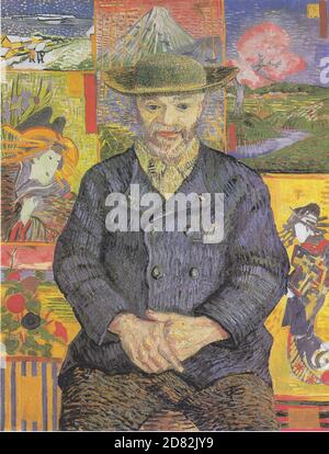 Titel: Pere Tanguy (Pater Tanguy) Ersteller: Vincent van Gogh Datum: 1887-88 Medium: Öl auf Leinwand Maße: 92 x 75 cm Ort: Musée Rodin, Paris Stockfoto