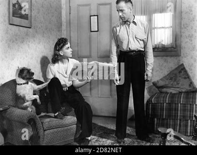 ZERO the Dog als Pard IDA LUPINO und HUMPHREY BOGART in HIGH SIERRA 1941 Regisseur RAOUL WALSH Drehbuch JOHN HUSTON und W.R.BURNETT Roman W.R.BURNETT Warner Bros. Stockfoto